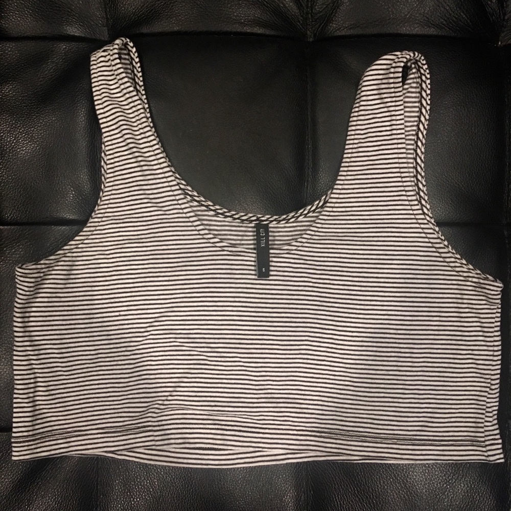 New Kill City Stripped Crop Top Bustier Small